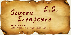 Simeon Sisojević vizit kartica